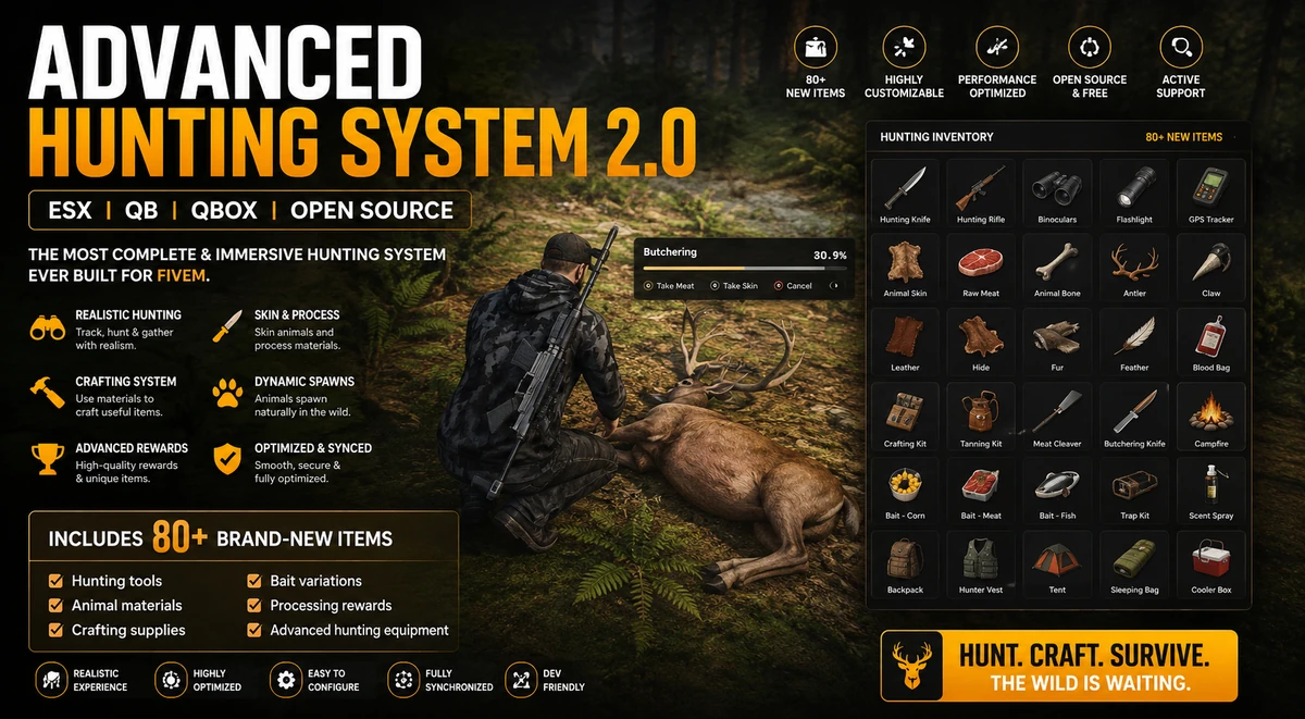 Advanced Hunting System 2.0 | ESX | QB | QBOX